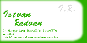 istvan radvan business card